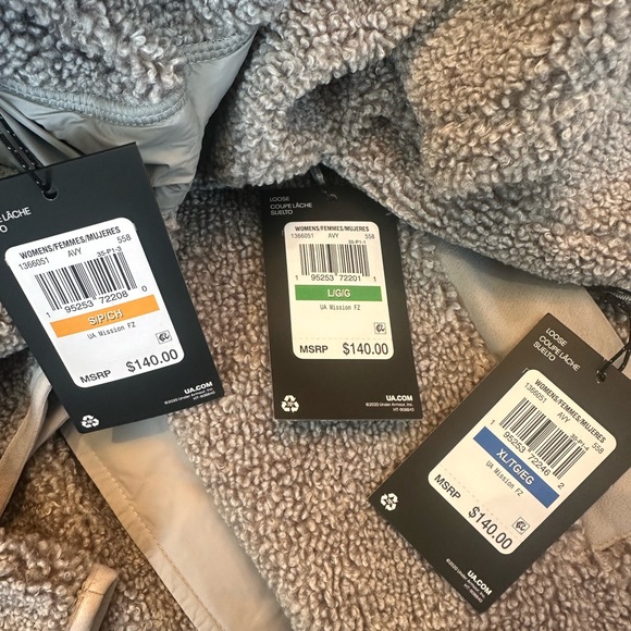 Under Armour Women's Mission Boucle FullZip Jacket Gray Swacket Water Resist NEW - Picture 5 of 6